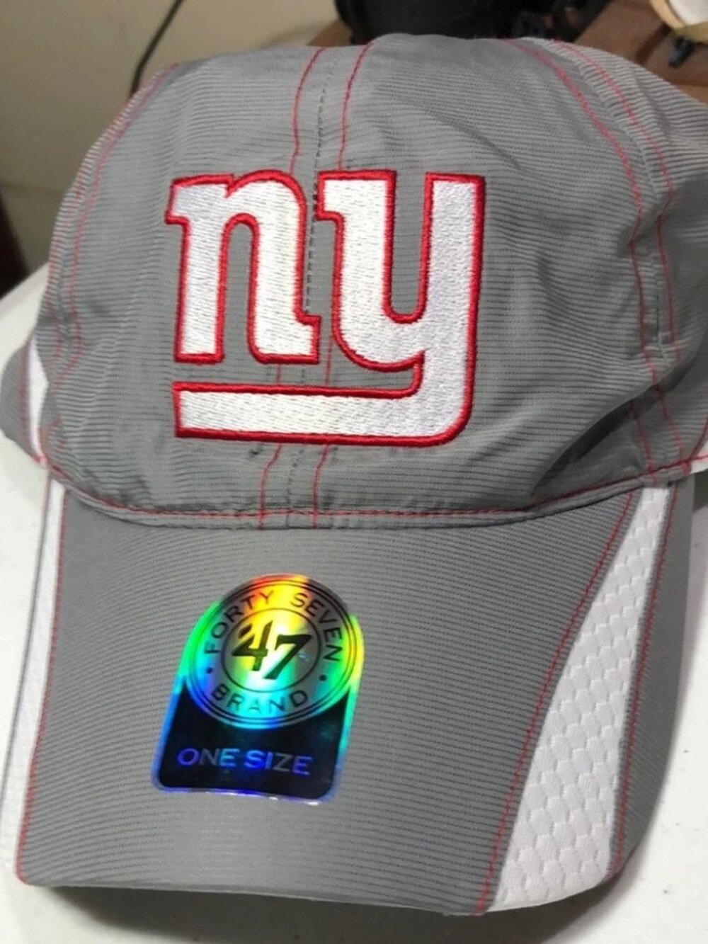 New York Giants NFL Men’s ‘47 Buzzsaw Wick-Tech Adjustable Hat Cap *hole